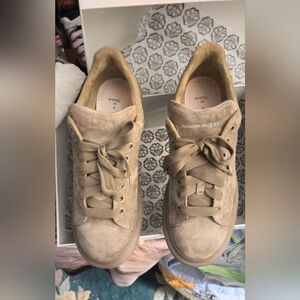 Alexander McQueen Tan Suede Sneakers